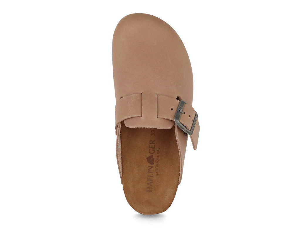 1 HAFLINGER-Men-Women-leather-Clogs-Porto-taupe #farbe_Gray