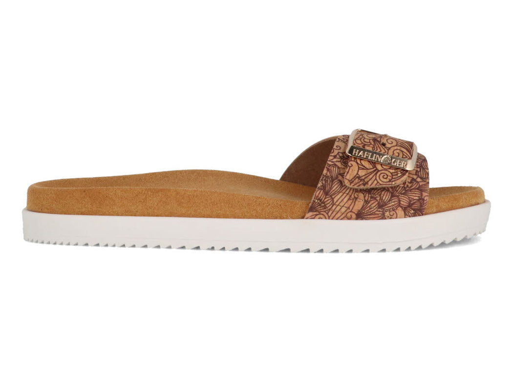 1 HAFLINGER-Women-Sandals-Summer-Slides-Korfu-cork-multi-henna #farbe_Beige