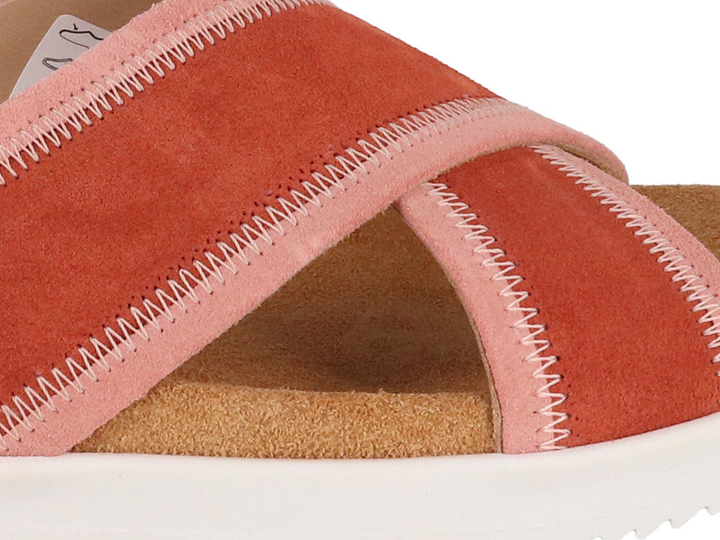 1 HAFLINGER-Women-Leather-Sandals-Summer-Slides-Palma-rust #farbe_Rust