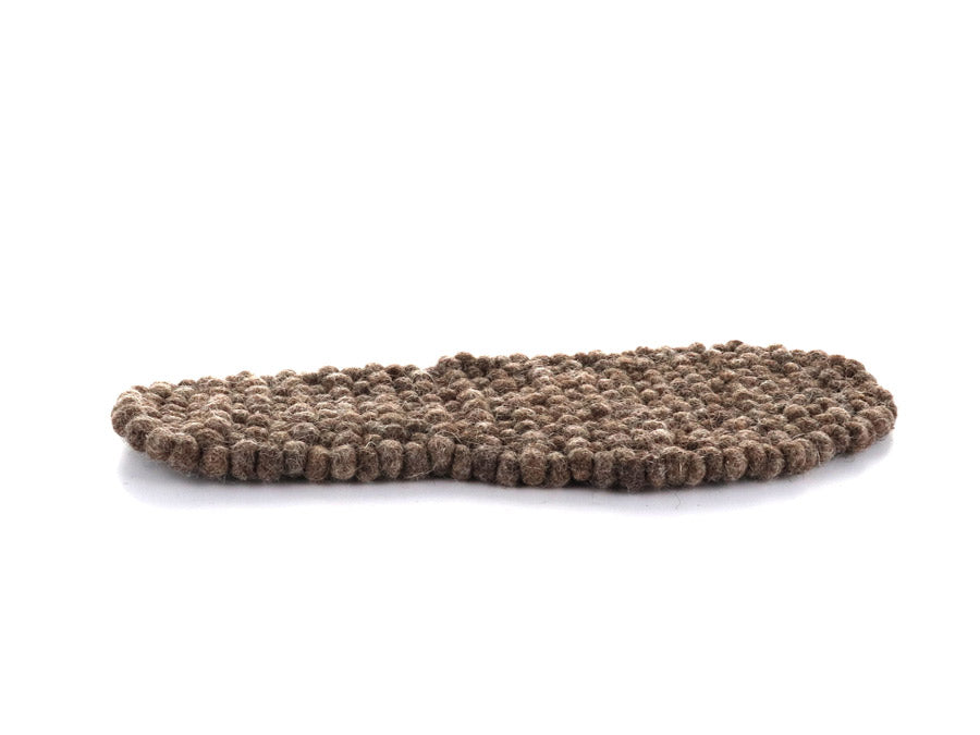 WoolFit FeelGood natural wool footbed, side profile showing texture