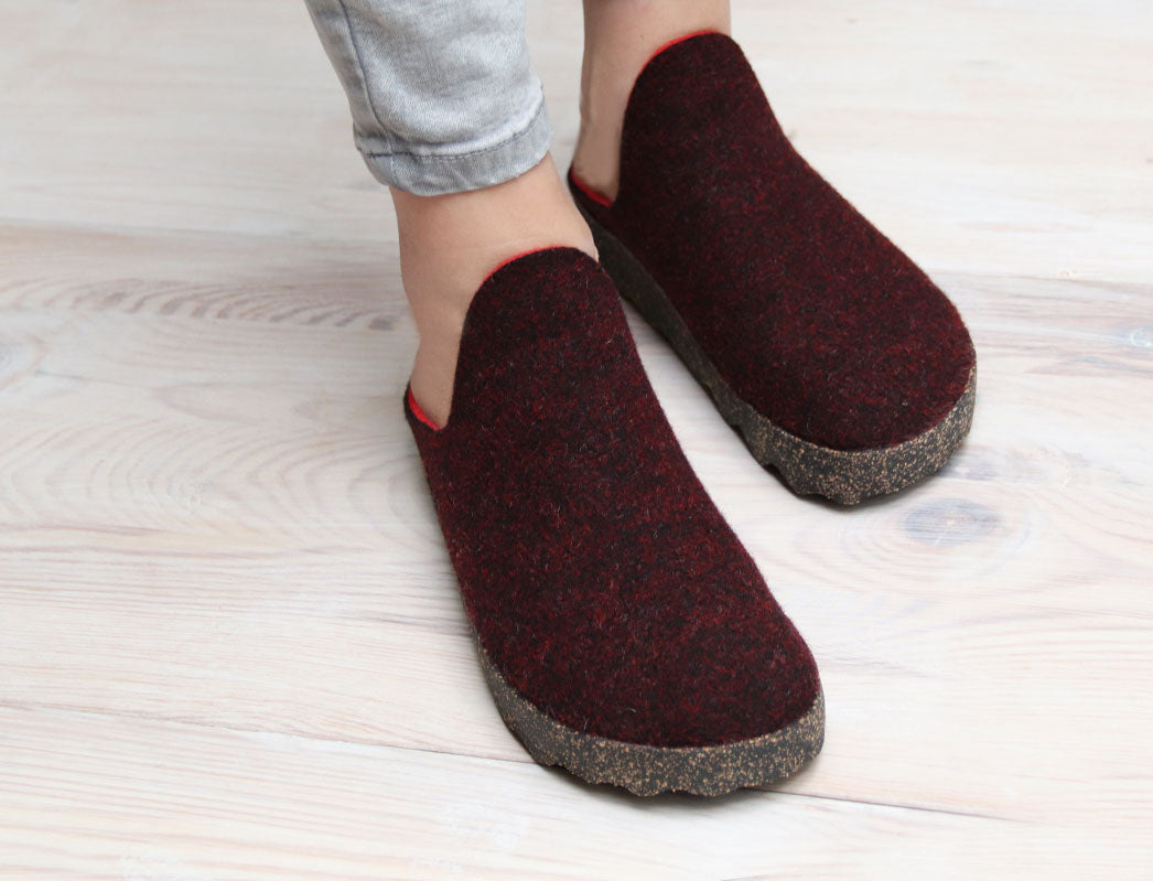1 ASPORTUGUESAS-Shoes--Felt-Slippers-Come-Merlot-Double #farbe_Red