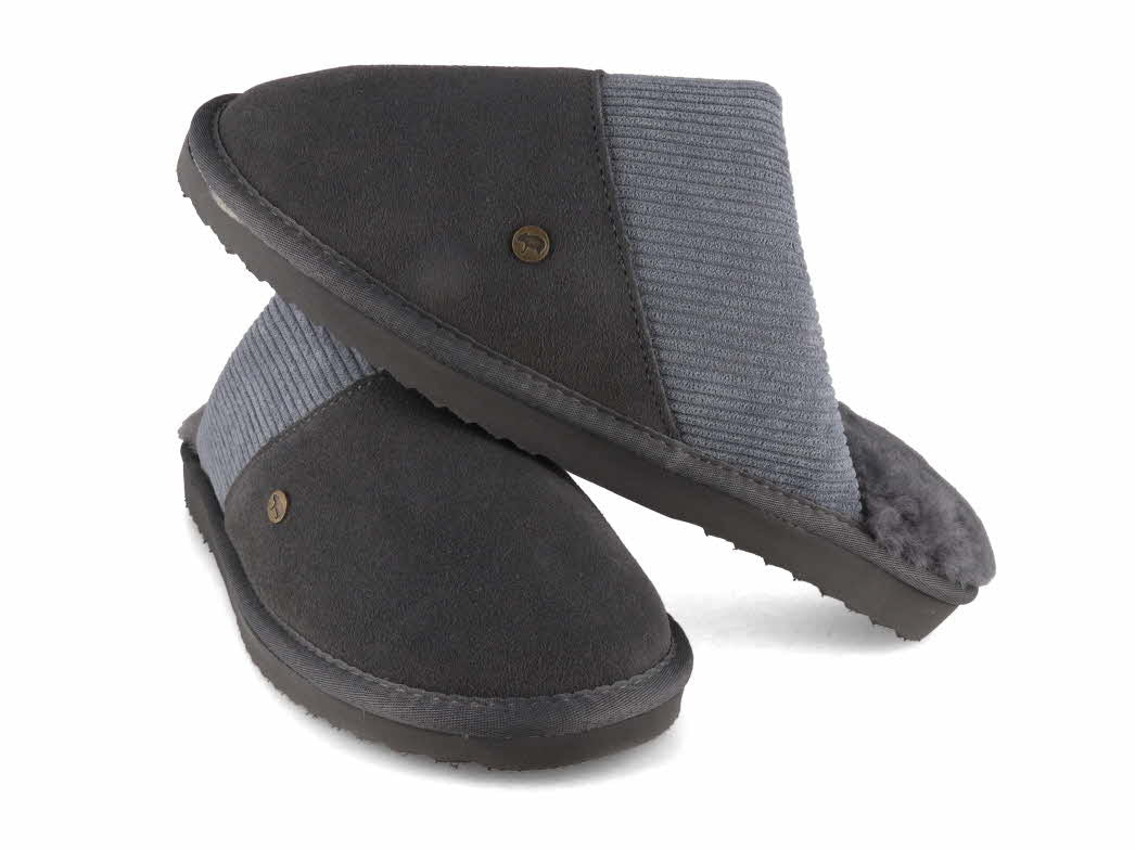 1 WARMBAT-Men-Sheepskin-Slippers-Perth-dk-grey #farbe_Grey