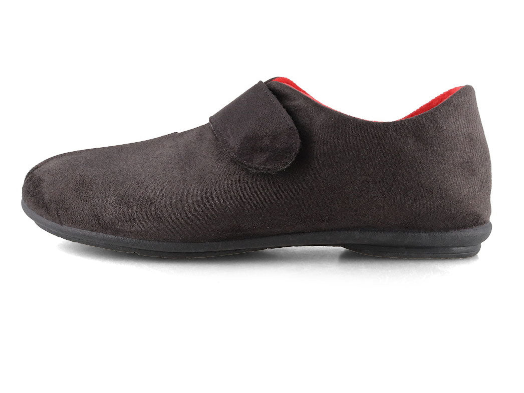 Varomed vital Binti dark gray knit slipper, inner side view; inner medial profile