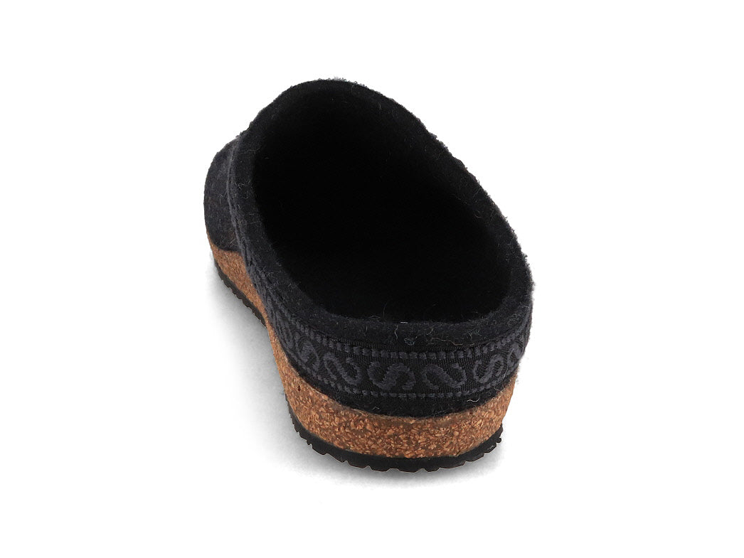 Stegmann Original 108 Wool Clogs, Graphite, rear view