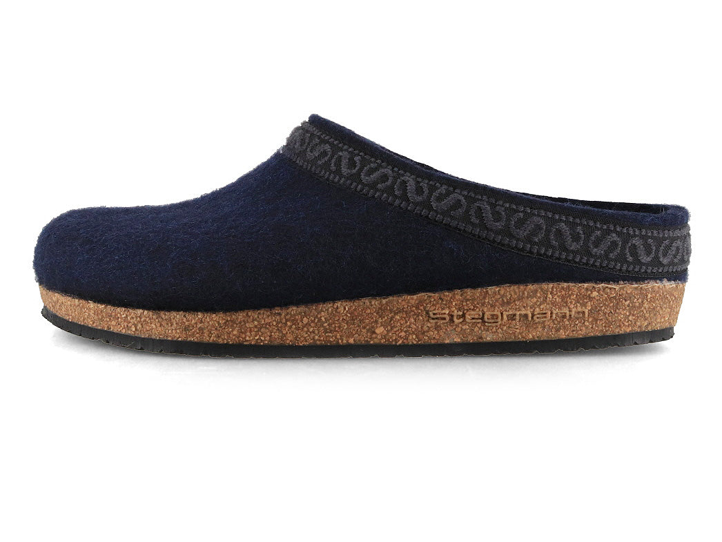 Stegmann Original 108 Wool Clogs, Navy, opposite side view