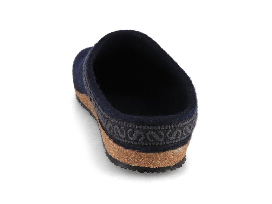 Stegmann Original 108 Wool Clogs, Navy, rear view