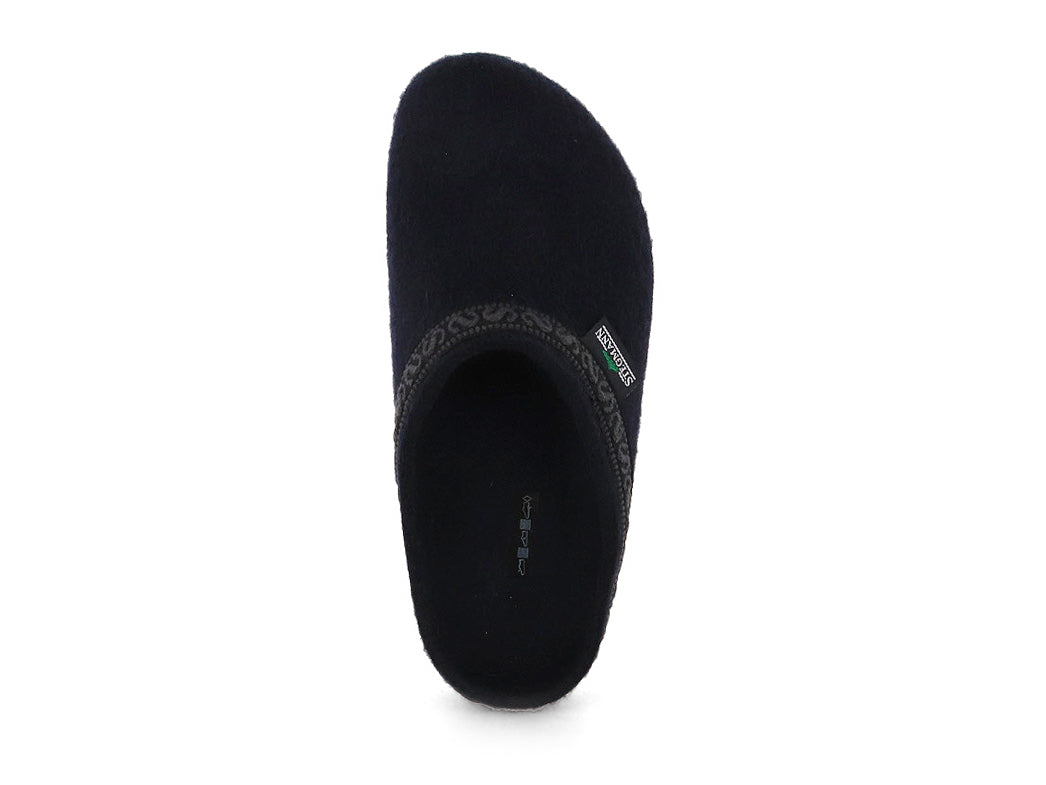 Stegmann Original 108 Wool Clogs, Navy, top view