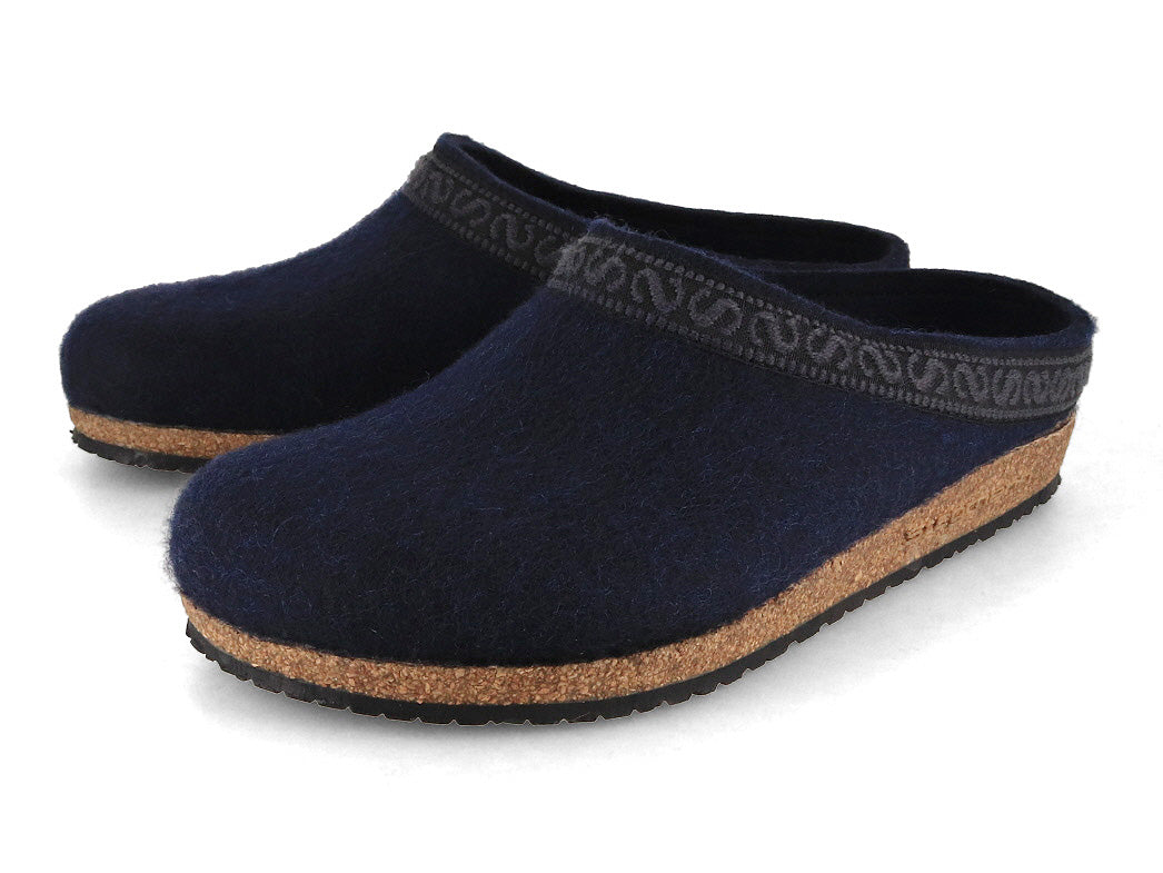Stegmann Original 108 Wool Clogs, Navy, pair view