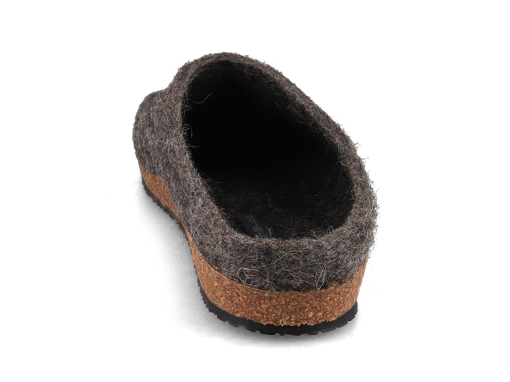 Stegmann Eco Wool Clogs, Stonesheep Gray, rear view