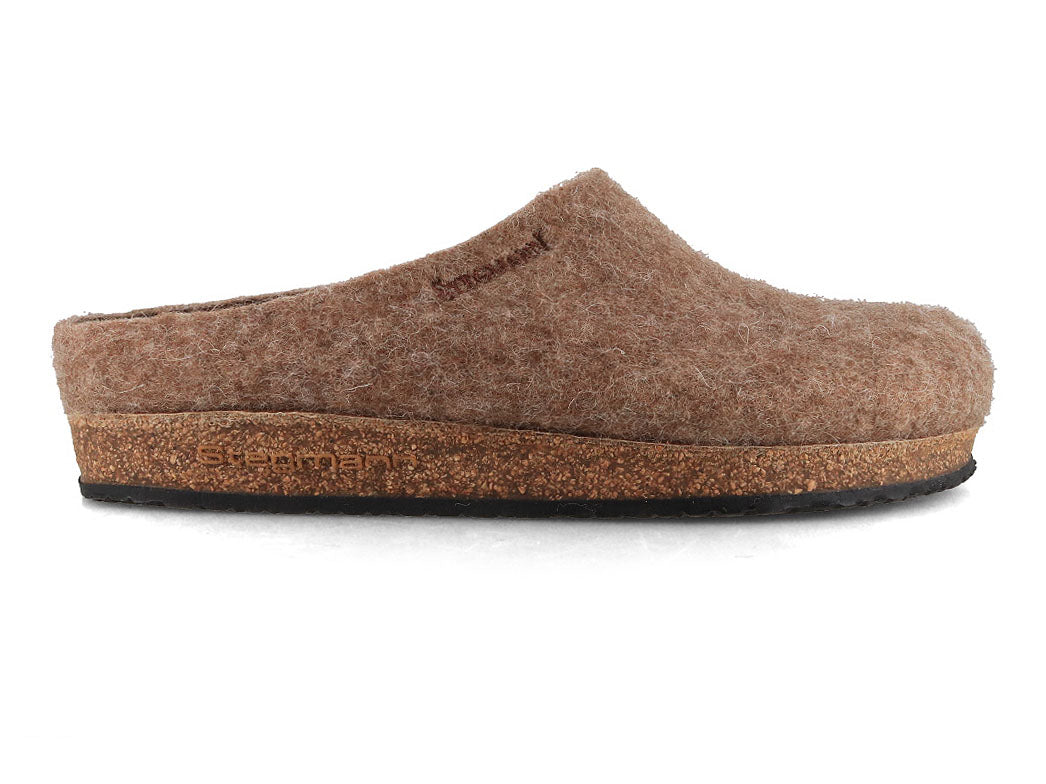 Stegmann Eco Wool Clogs, Shetland Brown, side view