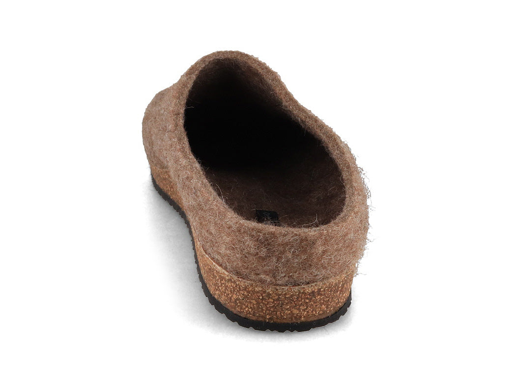 Stegmann Eco Wool Clogs, Shetland Brown, rear view