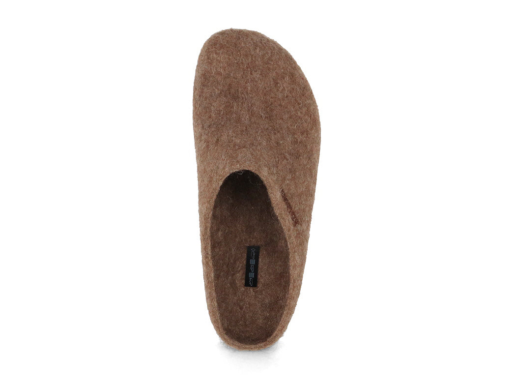 Stegmann Eco Wool Clogs, Shetland Brown, top view
