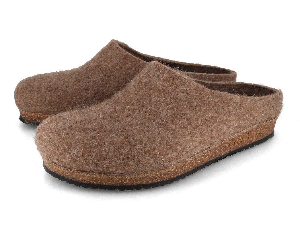 Stegmann Eco Wool Clogs, Shetland Brown, pair view