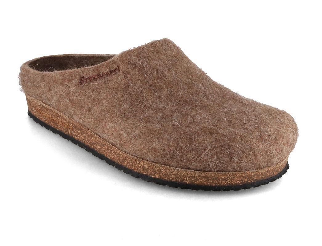 Stegmann Eco Wool Clogs, Shetland Brown, three-quarter view
