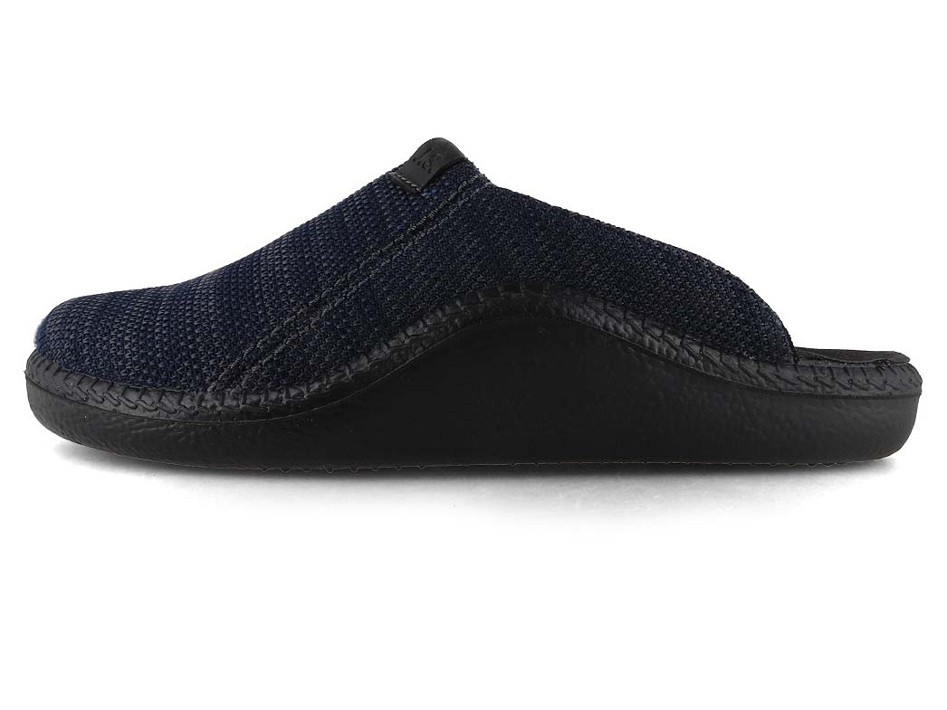 Westland Monaco 03 Men's Nappa Leather Slippers, Ocean, opposite side profile