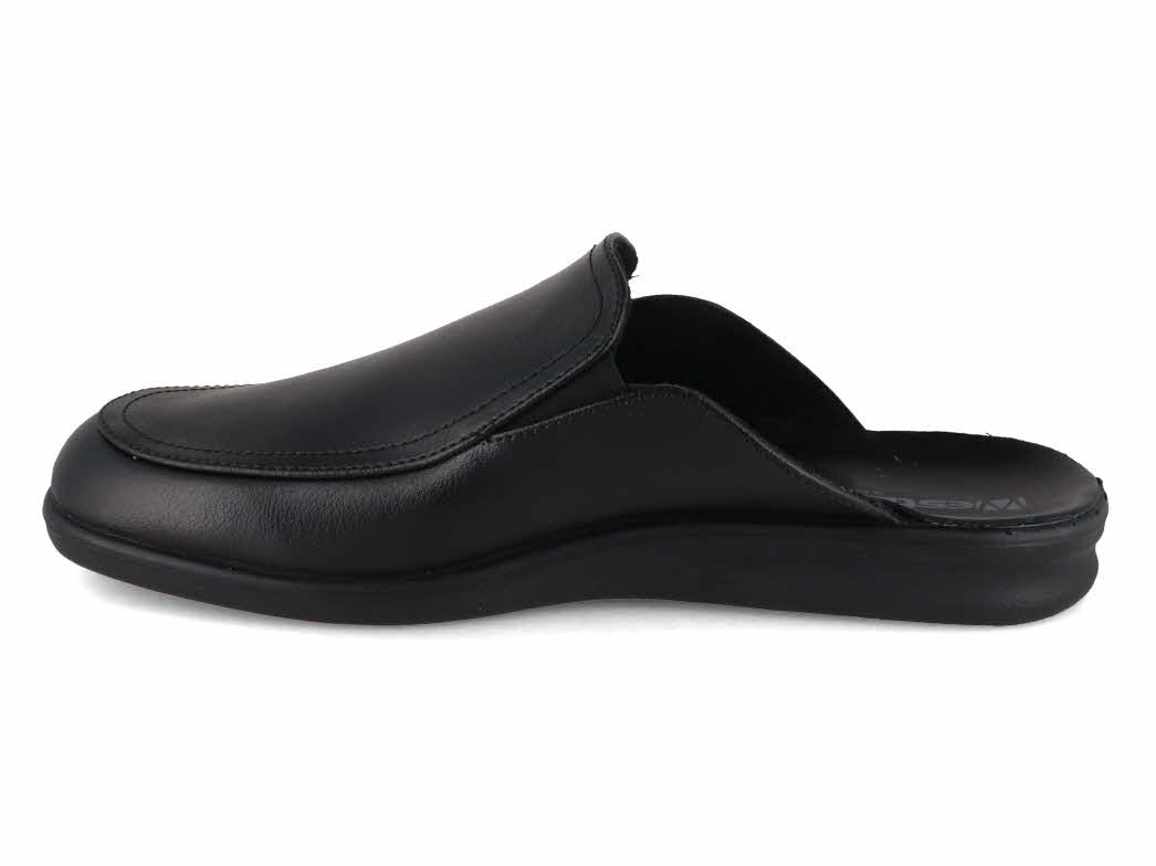 Josef Seibel Belfort 20 Men's Leather Clogs, Black, opposite side profile