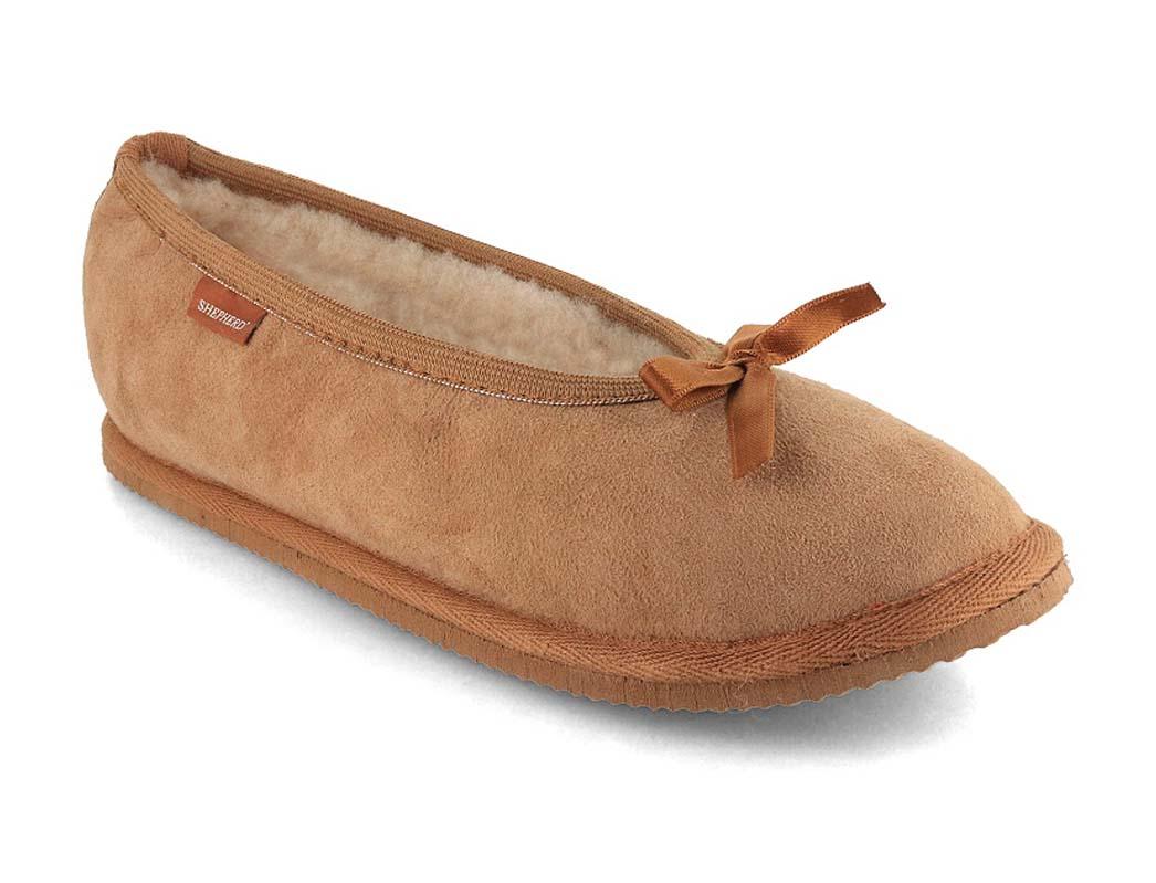 Women Lambskin Ballerinas Stacy Chestnut, footwear, hero front three-quarter