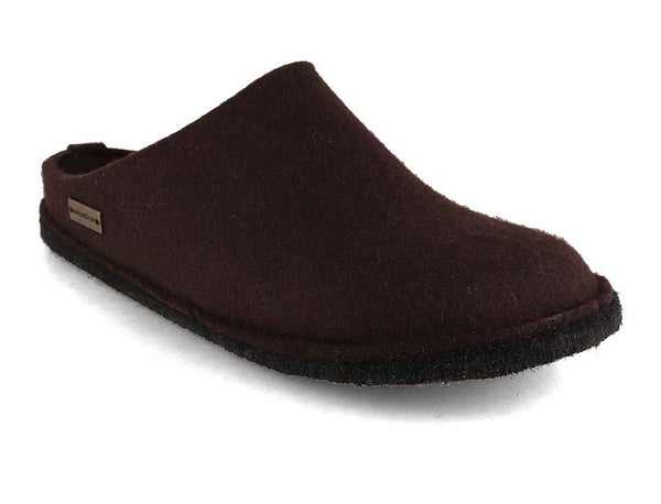 HAFLINGER-Men-Women-Felt-Slippers-Flair-Soft-espresso #farbe_Brown