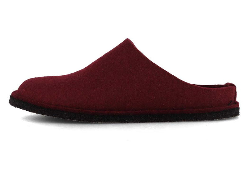 1 HAFLINGER-Women-Felt-Slippers-Flair-Soft-bordeaux