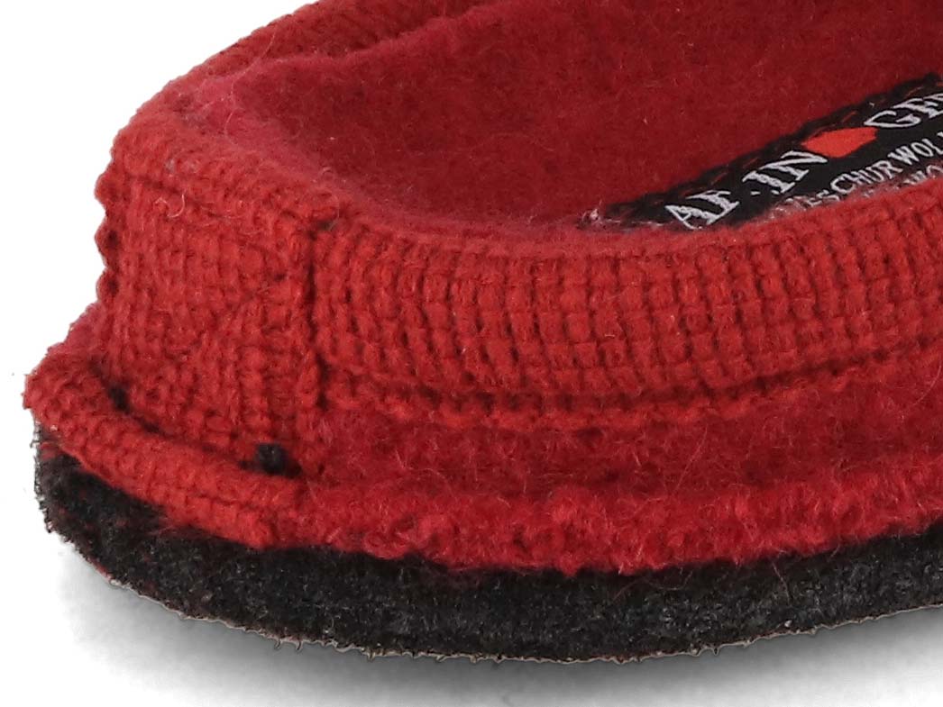 1 HAFLINGER-Women-Wool-Slippers-Flair-Choupette-burgundy #farbe_Red