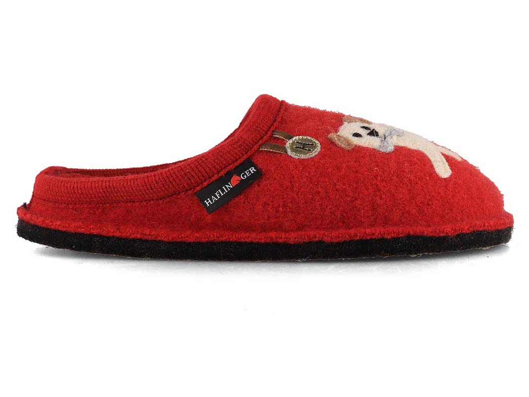 1 HAFLINGER-Women-Boiled-Wool-Slippers-Flair-Fido-paprika #farbe_Red