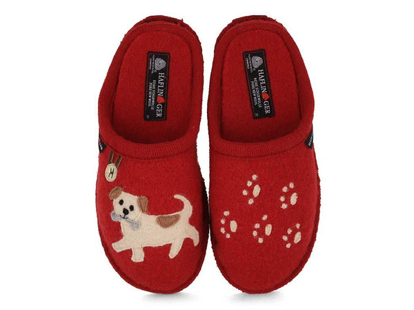 HAFLINGER-Women-Boiled-Wool-Slippers-Flair-Fido-paprika #farbe_Red