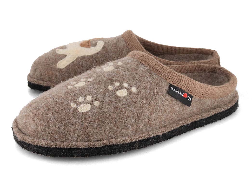 1 HAFLINGER-Women-Boiled-Wool-Slippers-Flair-Fido-beige-mottled #farbe_Beige