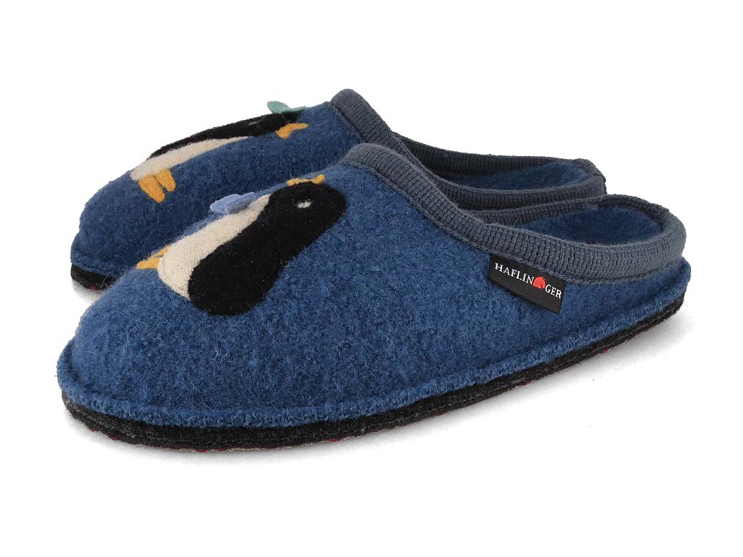 1 HAFLINGER-Women-Boiled-Wool-Slippers-Flair-Pingu-blue #farbe_Blue