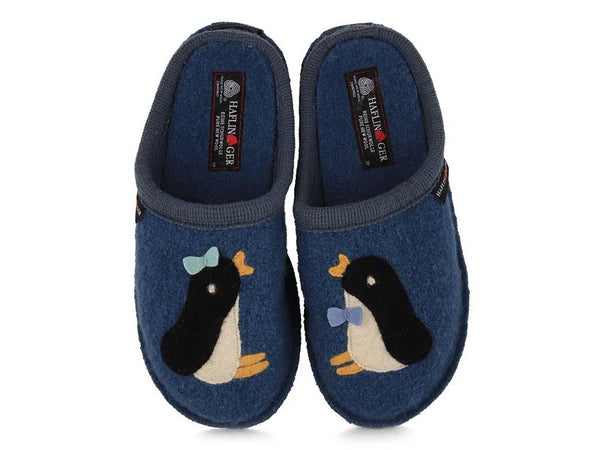 HAFLINGER-Women-Boiled-Wool-Slippers-Flair-Pingu-blue #farbe_Blue