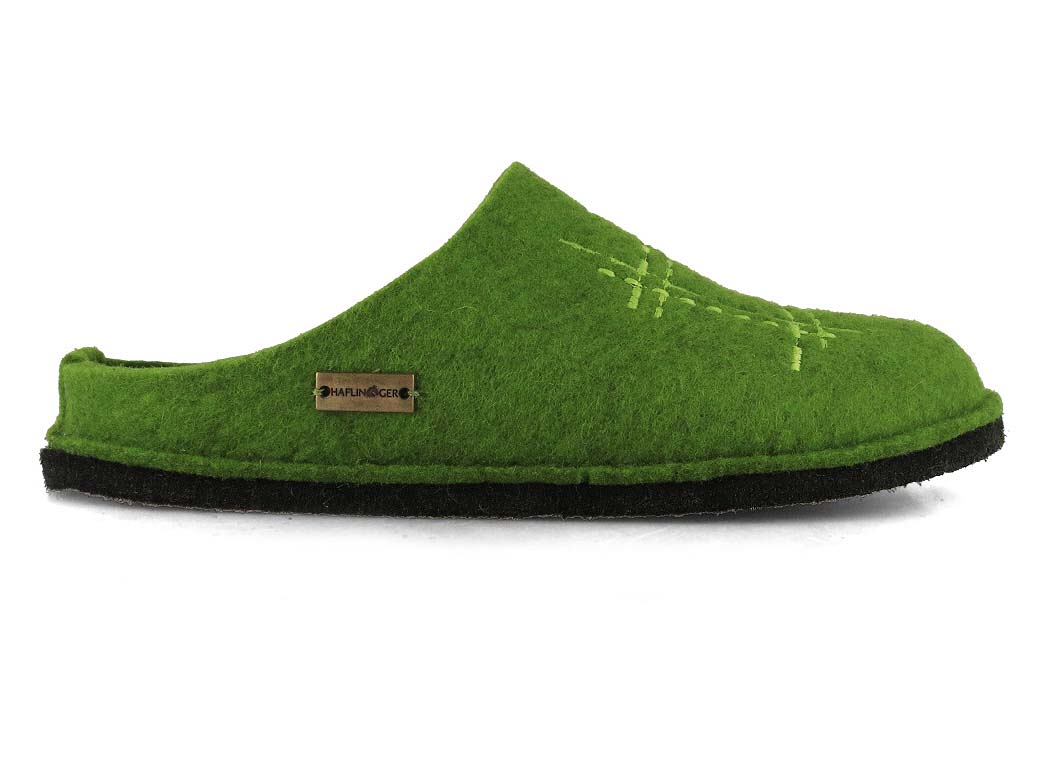 1 HAFLINGER-Men-Women-Felt-Slippers-Flair-Crossroad-green #farbe_Green