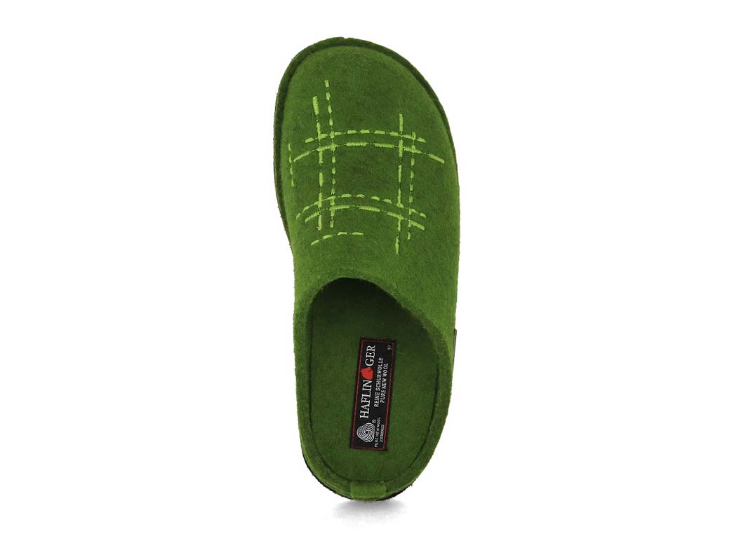 1 HAFLINGER-Men-Women-Felt-Slippers-Flair-Crossroad-green #farbe_Green