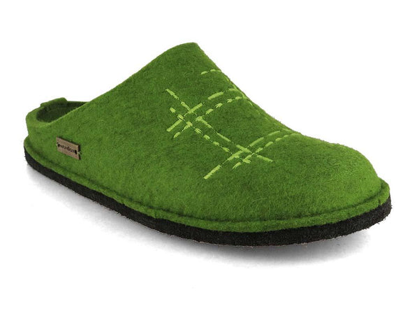 HAFLINGER-Men-Women-Felt-Slippers-Flair-Crossroad-green #farbe_Green