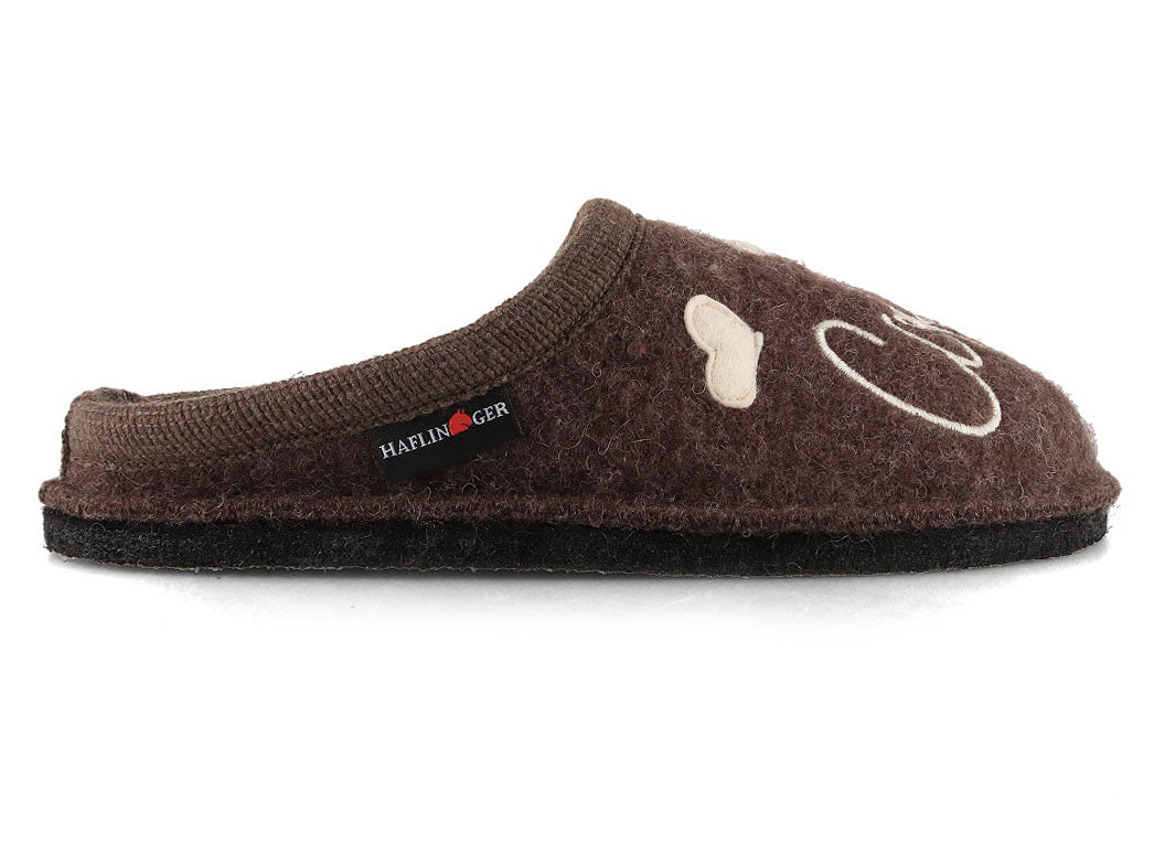 1 HAFLINGER-Unsisex-Slippers-Flair-Coffee-Time-brown-mottled #farbe_Brown