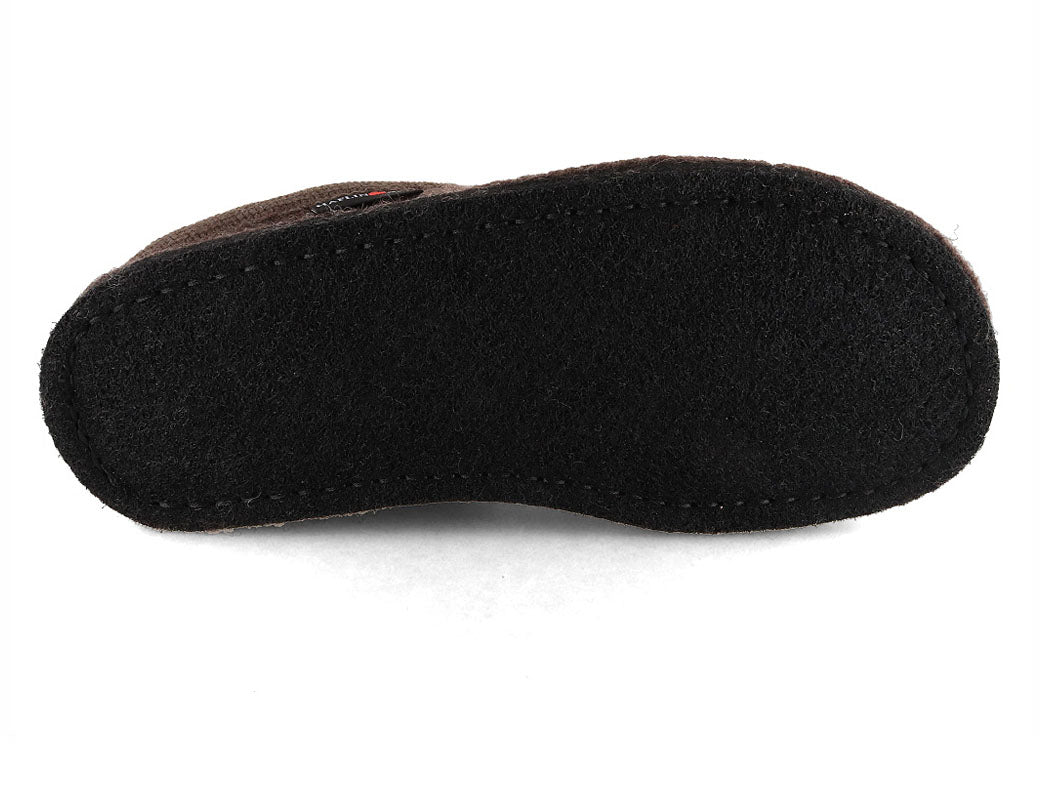 1 HAFLINGER-Unsisex-Slippers-Flair-Coffee-Time-brown-mottled #farbe_Brown