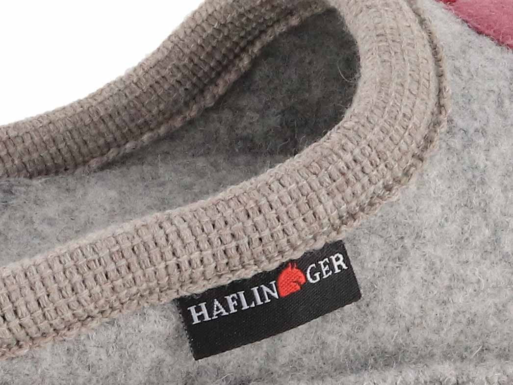 HAFLINGER Flair Bonjour Women's Boiled Wool Slippers, Stone Gray