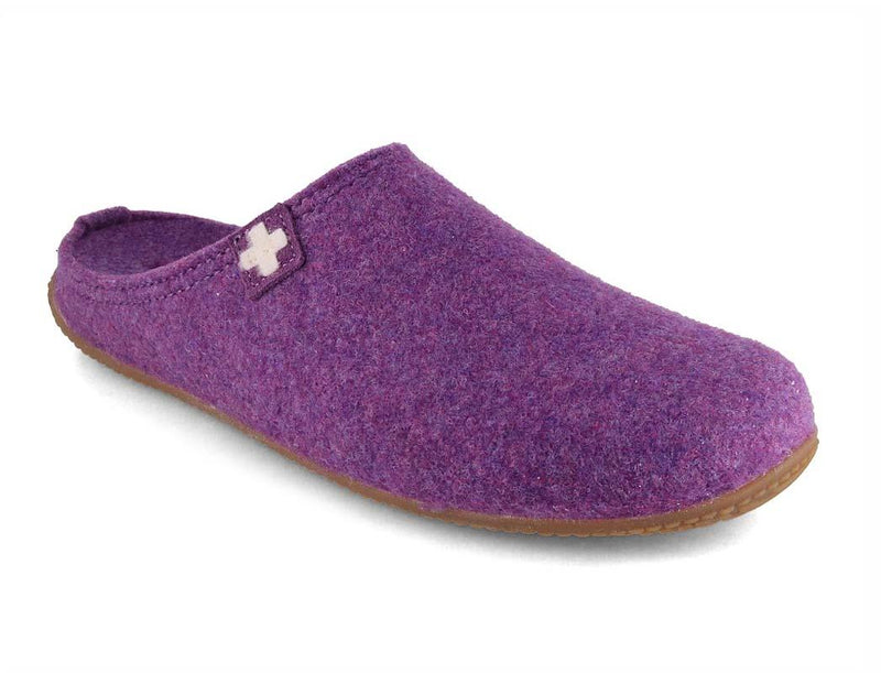 Living-Kitzbhel-Women-Felt-Slippers-Swiss-Cross-purple-magic