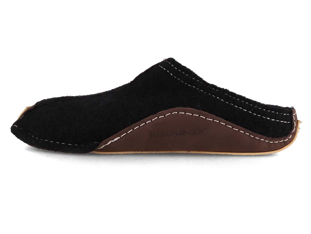 1 HAFLINGER-Men-Women-Boiled-Wool-Slippers-Pocahontas-black #farbe_Black