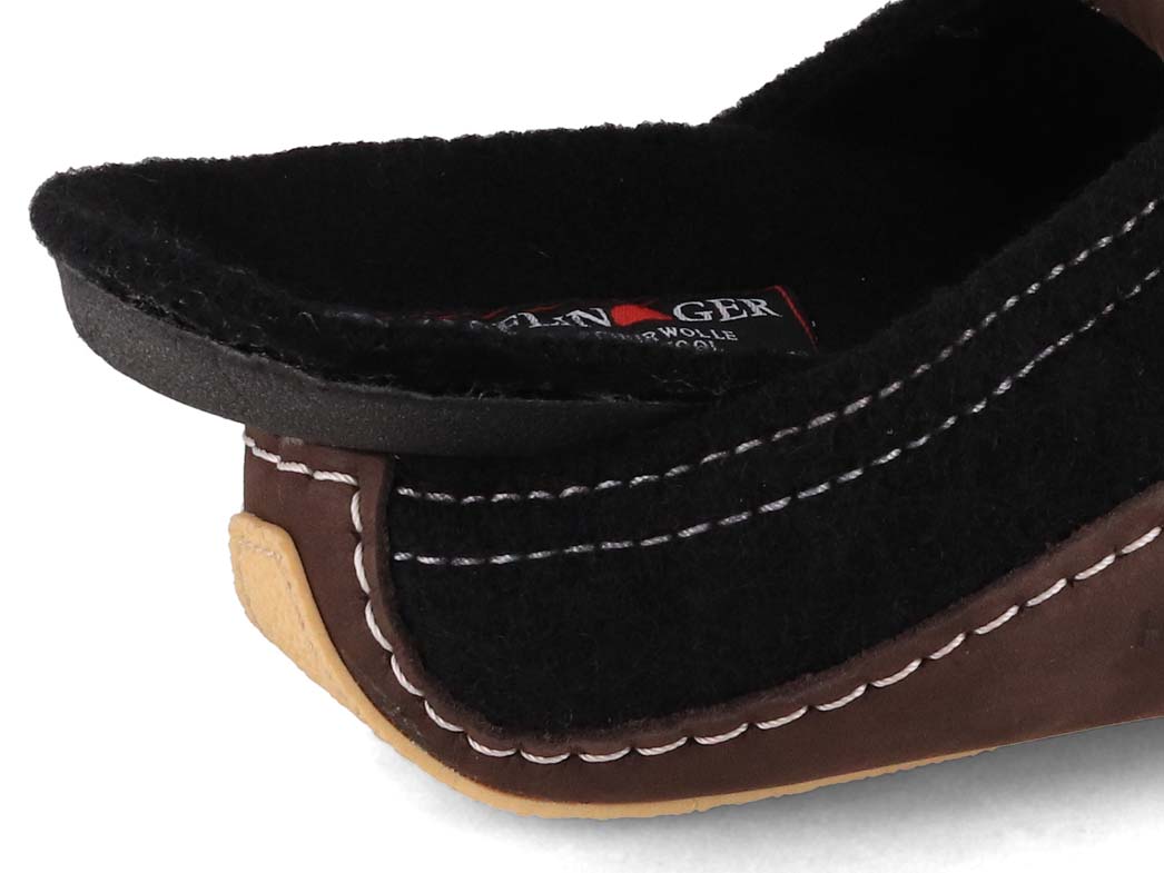 1 HAFLINGER-Men-Women-Boiled-Wool-Slippers-Pocahontas-black #farbe_Black