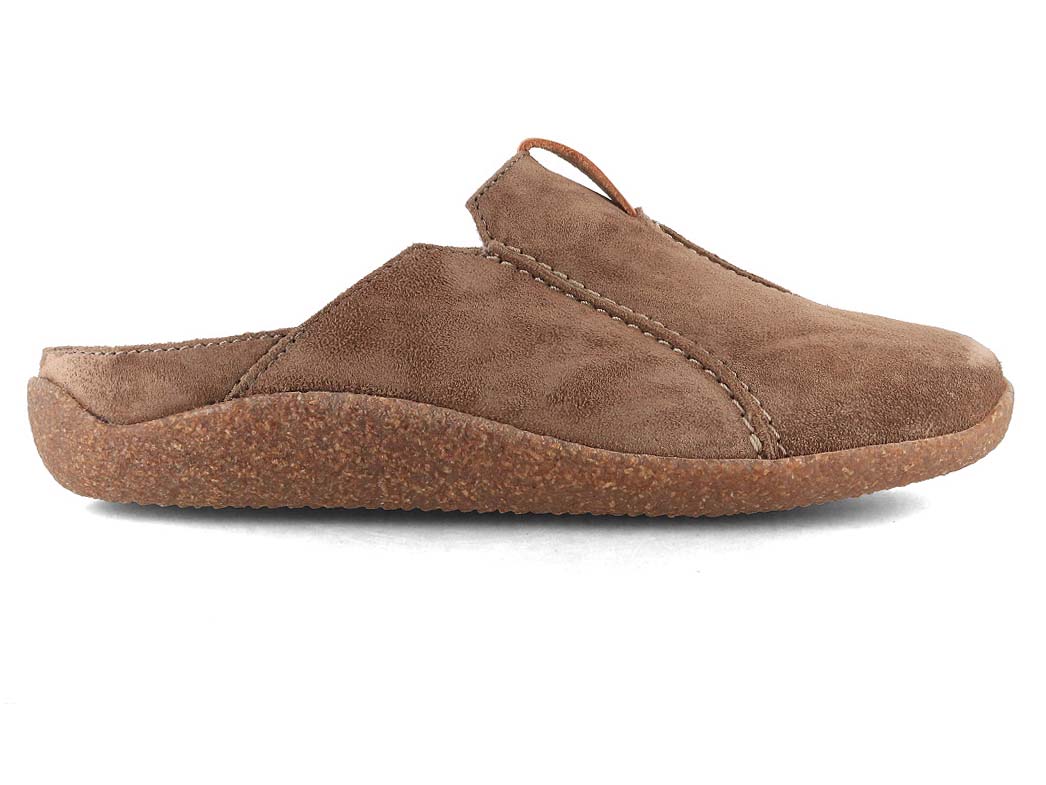 Josef Seibel Vince Men's Leather Clogs, Taupe, side profile