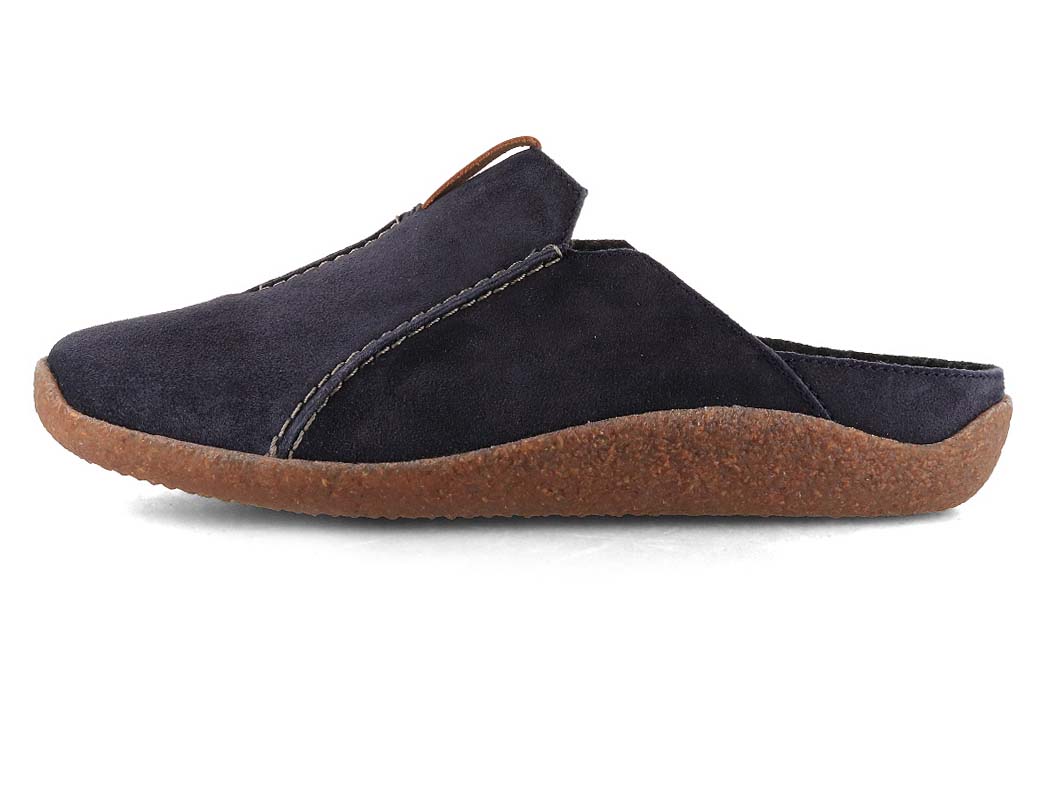 Josef Seibel Vince Men's Leather Clogs, Ocean Blue, opposite side profile