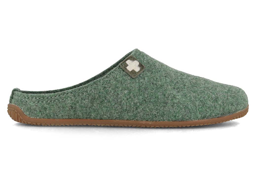 1 Living-Kitzbhel-Women-Men-Felt-Slippers-Swiss-Cross-forest #farbe_Green
