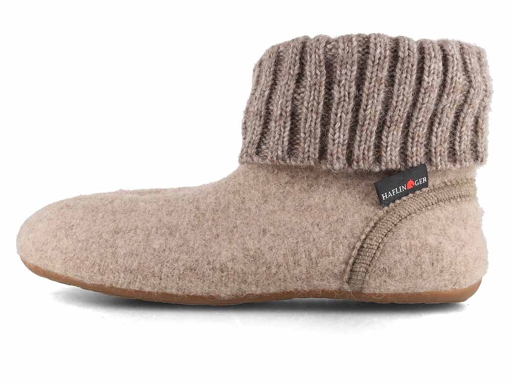 1 HAFLINGER-Unisex-Slipper-Boots-Everest-Karlo-paper-mottled-eco #farbe_Beige
