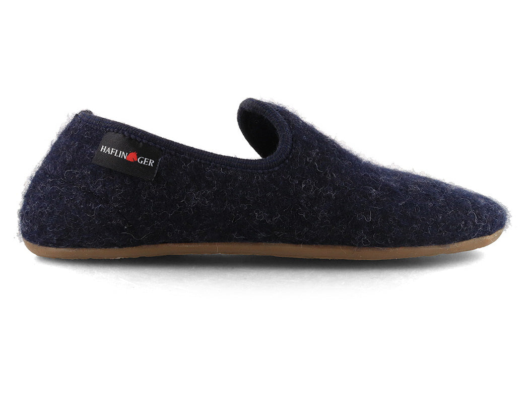 HAFLINGER Everest Charlie Men's Wool Felt Slippers, Navy Blue