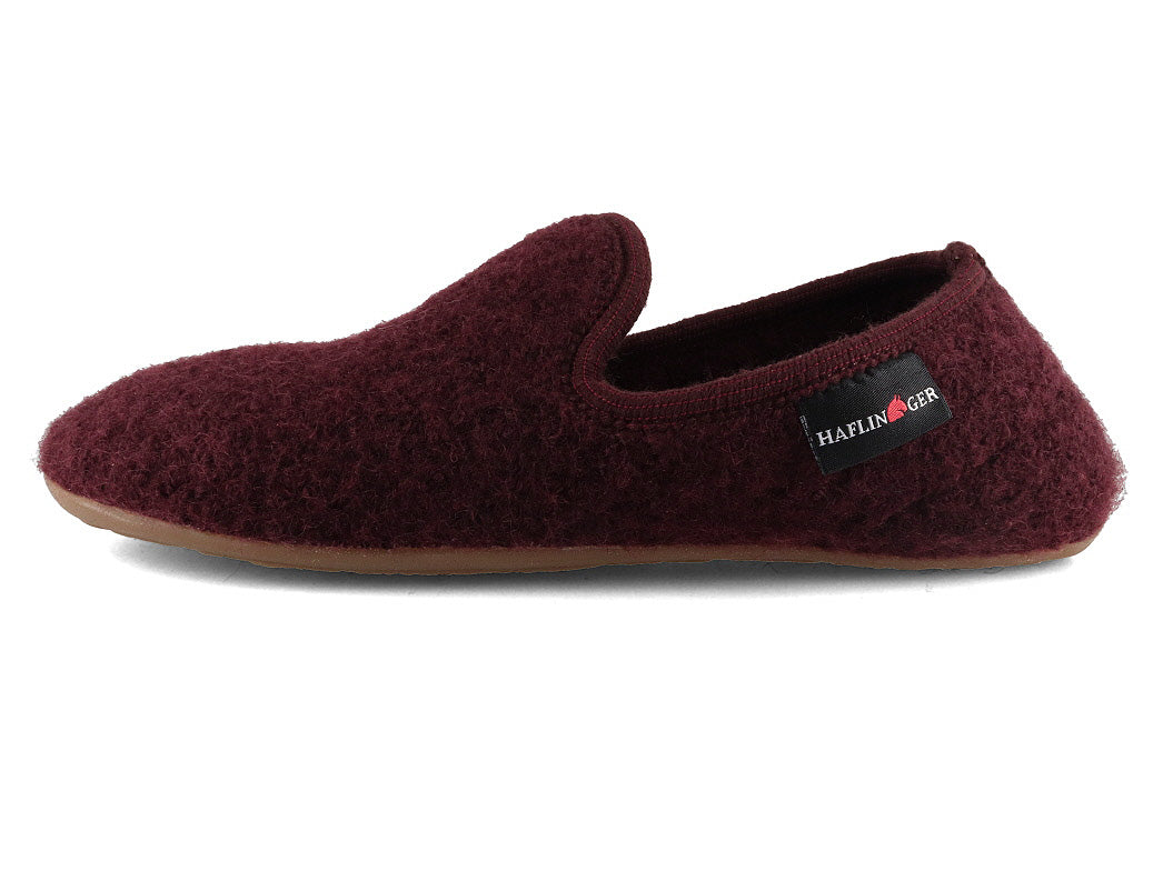 HAFLINGER Everest Charlie Women's Wool Felt Slippers, Bordeaux