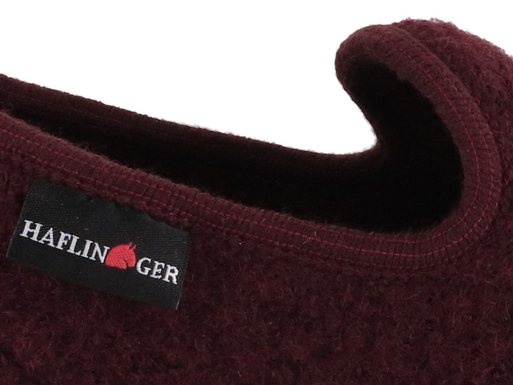 HAFLINGER Everest Charlie Women's Wool Felt Slippers, Bordeaux