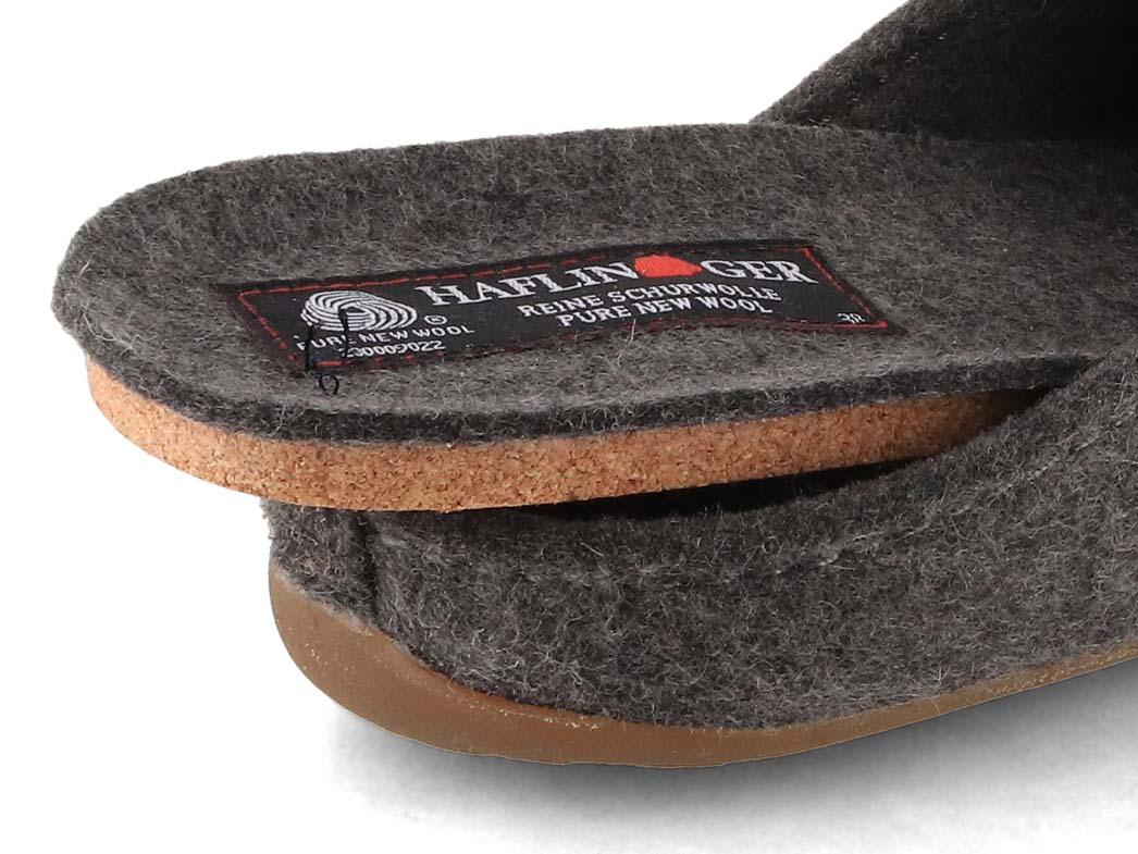 HAFLINGER Everest Coeur Women's Wool Felt Slippers, Anthracite