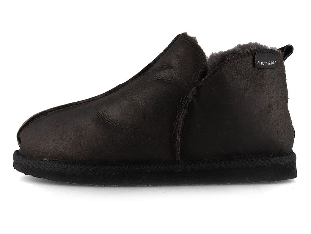 SHEPHERD Women Lambskin Boots 'Annie' in matt black, inner side profile; inner medial profile