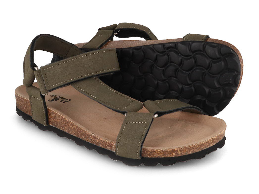 1 Thies-Women-Vegan-Sandals-Eco-Bio-Trek-khaki #farbe_Green