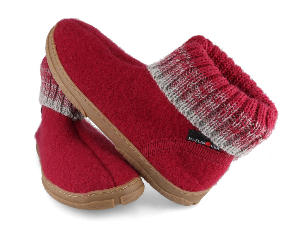 1 HAFLINGER-Boys-Girls-Slipper-Boots-Yuki-burgundy #farbe_Red