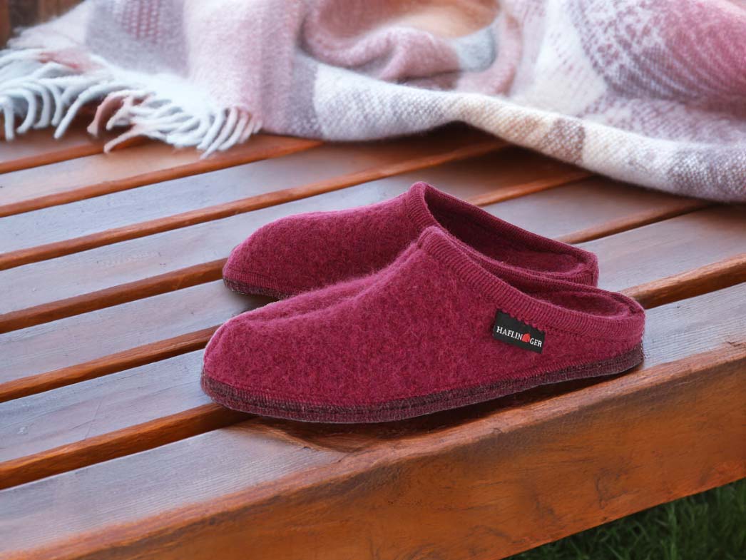 1 HAFLINGER-Men-Women-Felt-Slippers-Alaska-mulberry #farbe_Rosa
